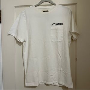 Taylor Stitch heavy bag tee in Atlantic white